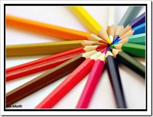 Colorful pencils help you teach kids colors