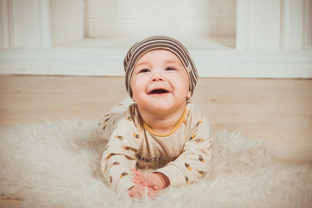 Super cute baby smiling